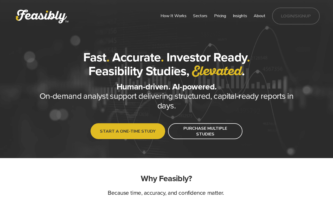 Screenshot of planfeasibly.ai