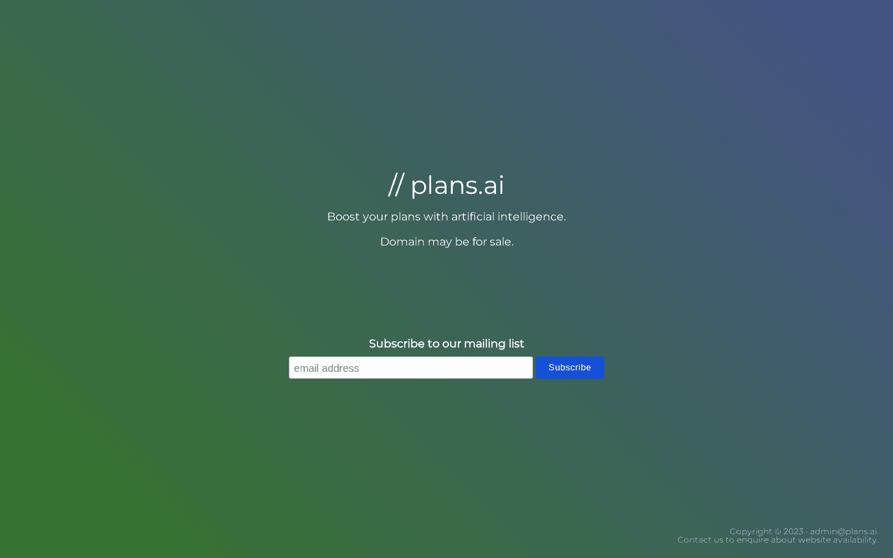 Screenshot of plans.ai