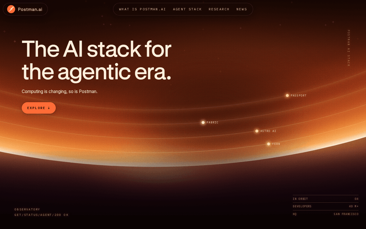 Screenshot of postman.ai