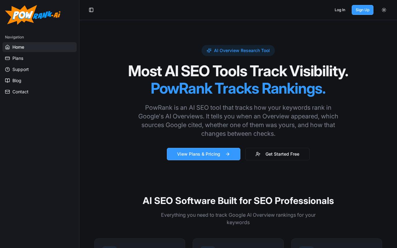 Screenshot of powrank.ai