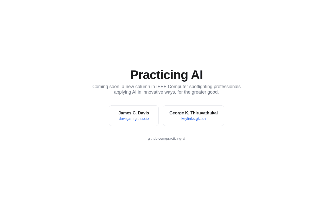 Screenshot of practicingai.ai