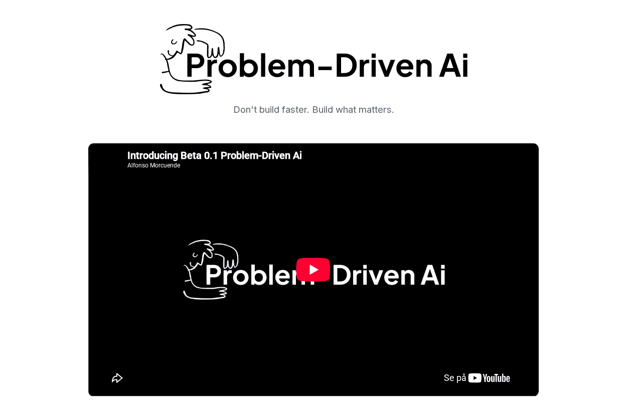 Screenshot of problemdriven.ai