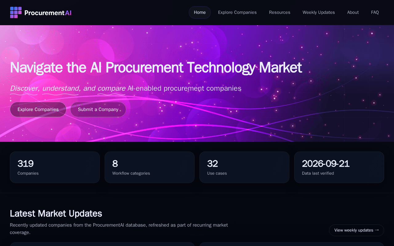 Screenshot of procurementai.ai