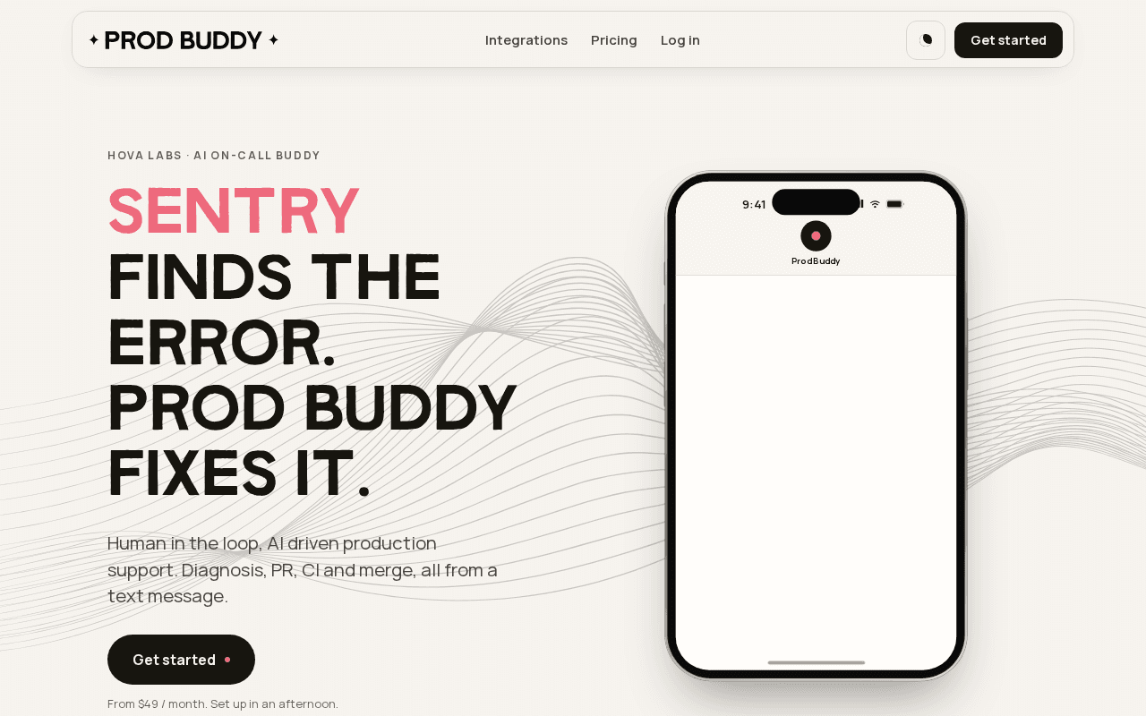 Screenshot of prodbuddy.ai