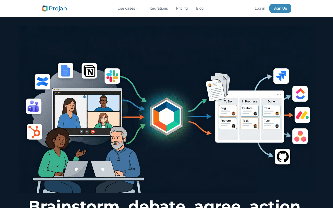 Screenshot of projan.ai