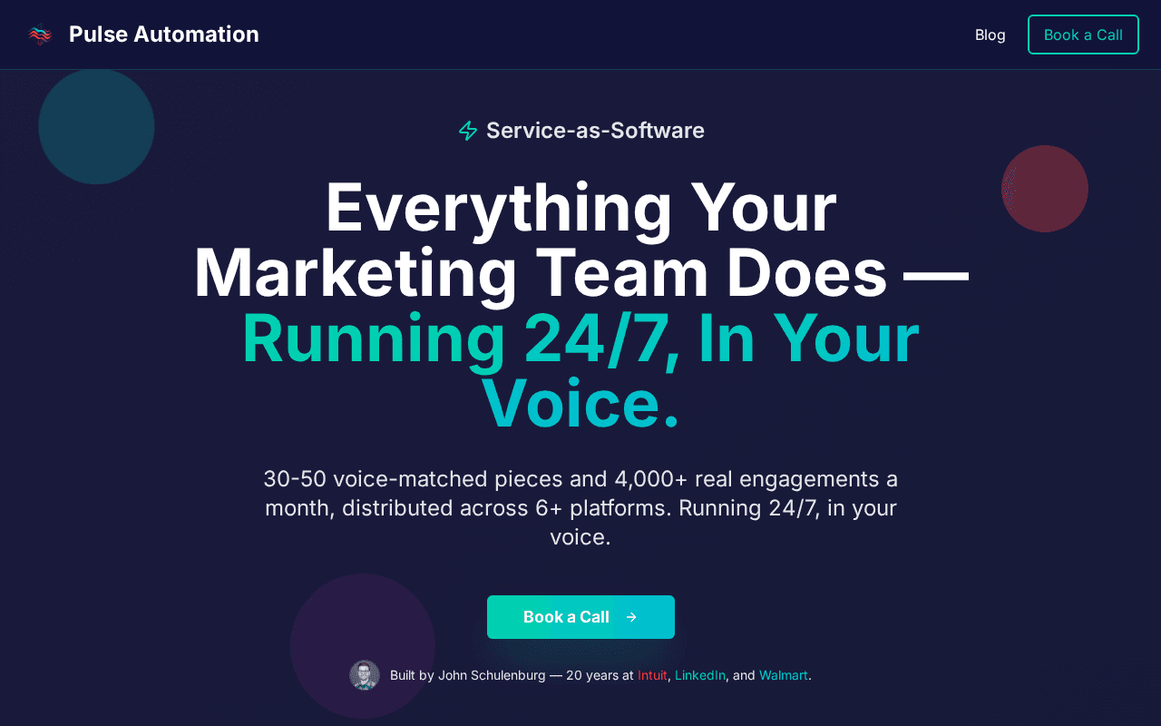 Screenshot of pulseautomation.ai