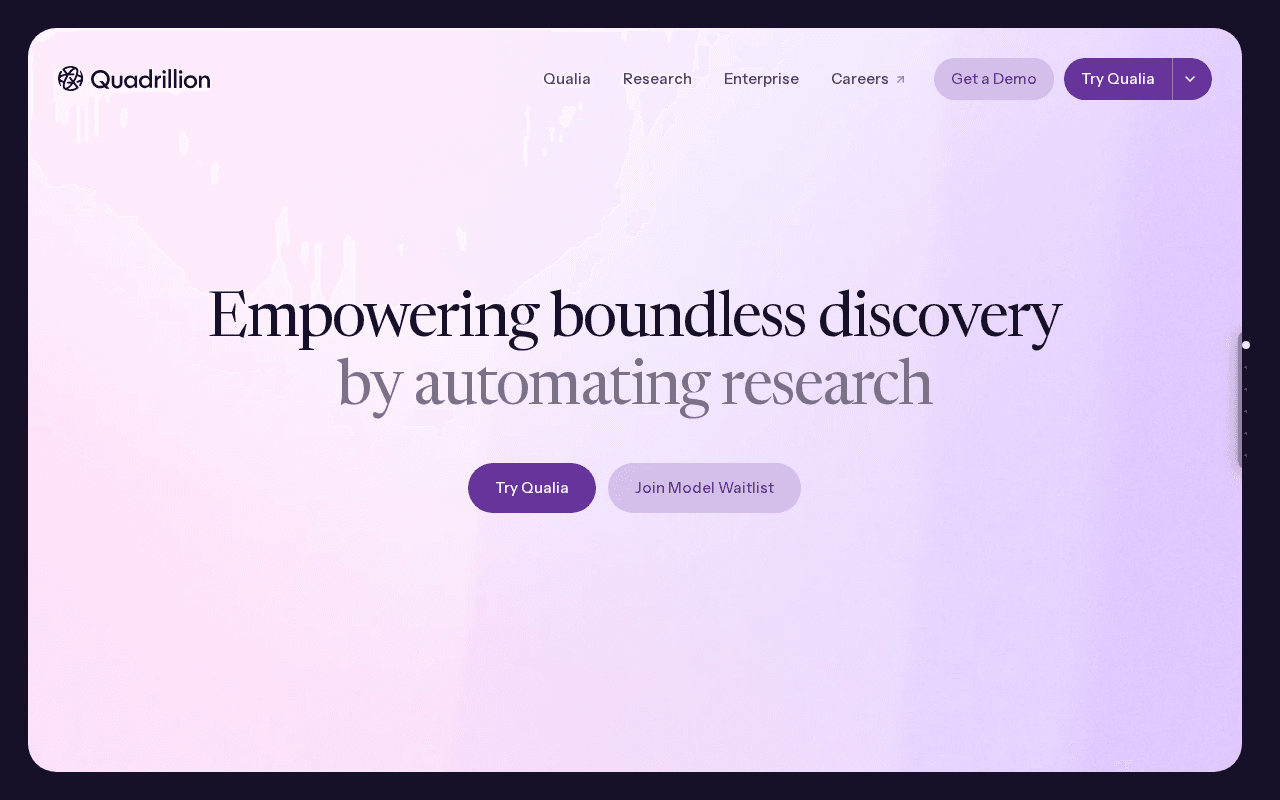 Screenshot of quadrillion.ai