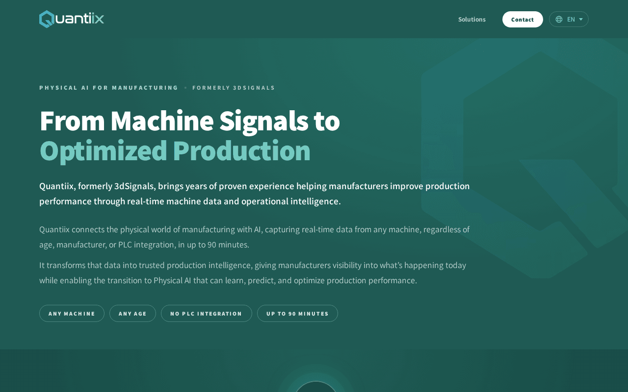 Screenshot of quantiix.ai