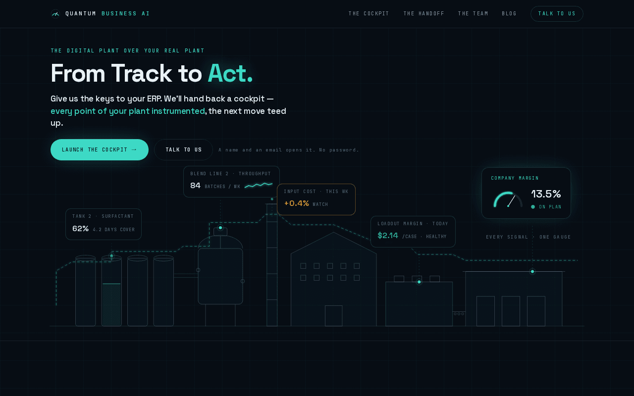 Screenshot of quantum-business.ai