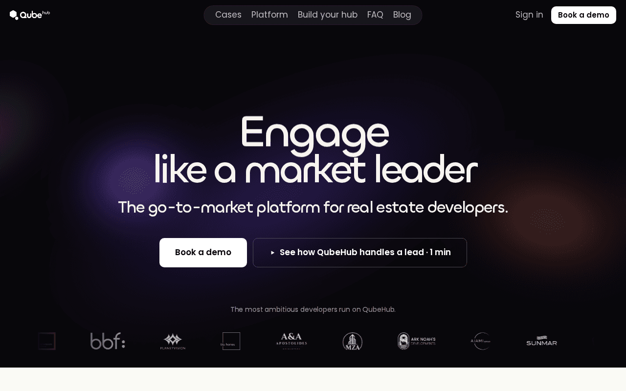Screenshot of qubehub.ai
