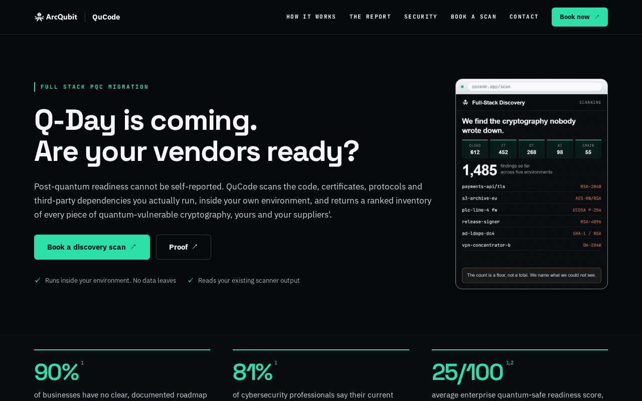 Screenshot of qucode.ai