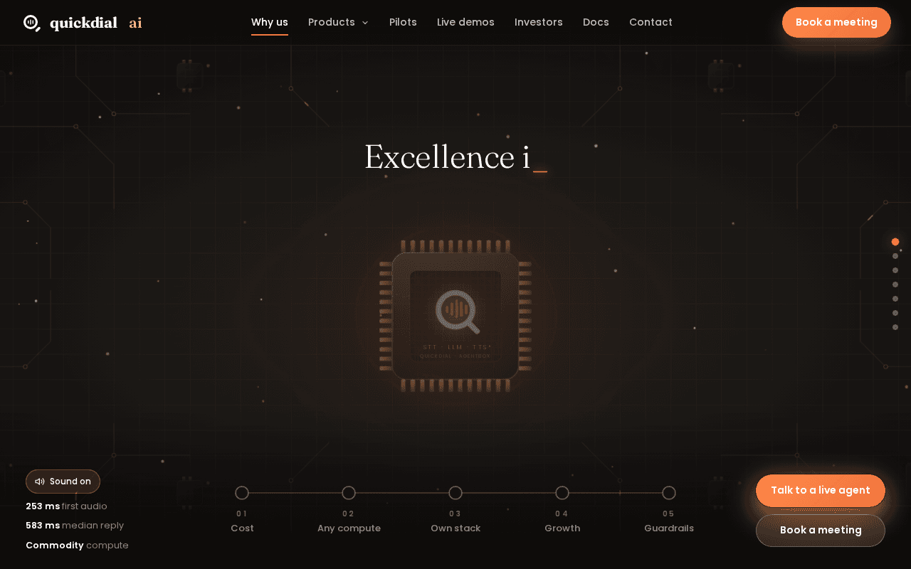 Screenshot of quickdial.ai
