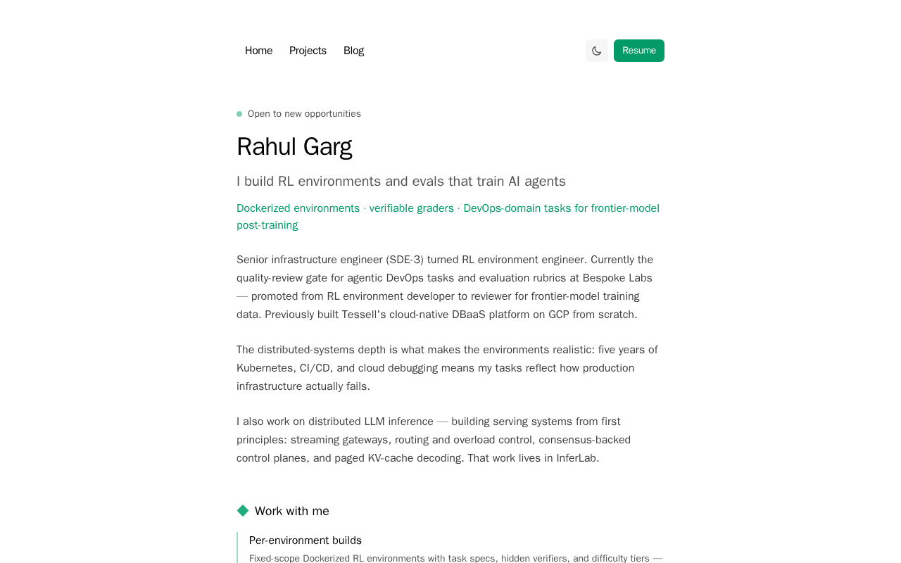 Screenshot of rahulgarg.ai
