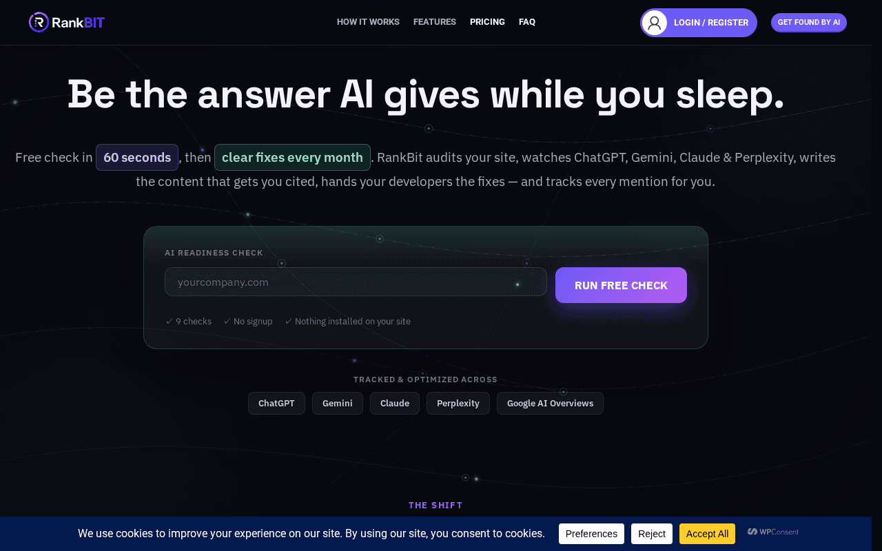 Screenshot of rankbit.ai