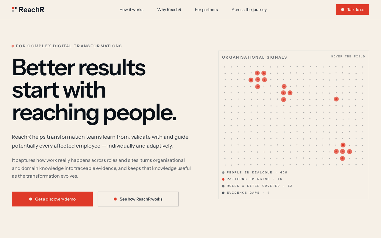 Screenshot of reachresults.ai