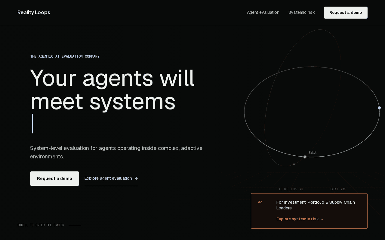 Screenshot of realityloops.ai