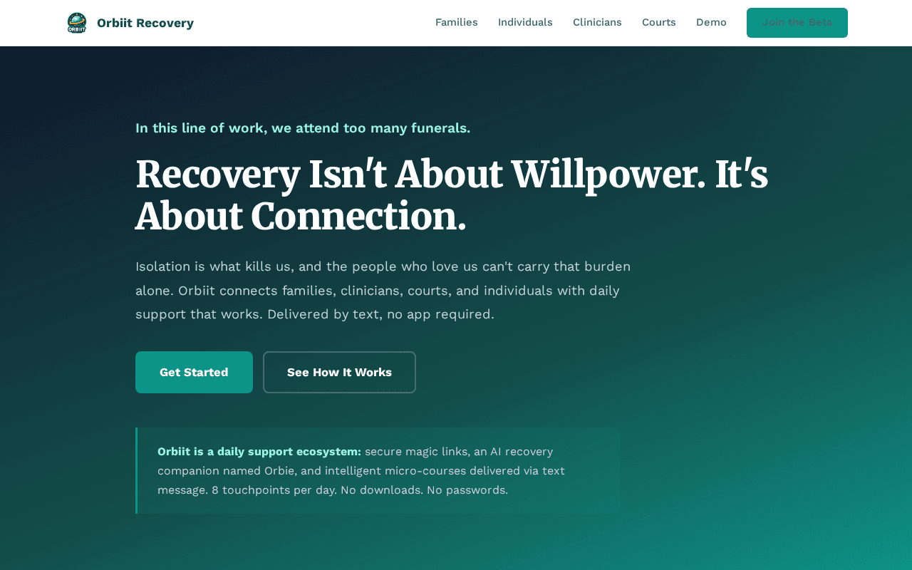 Screenshot of recoveryecosystem.ai
