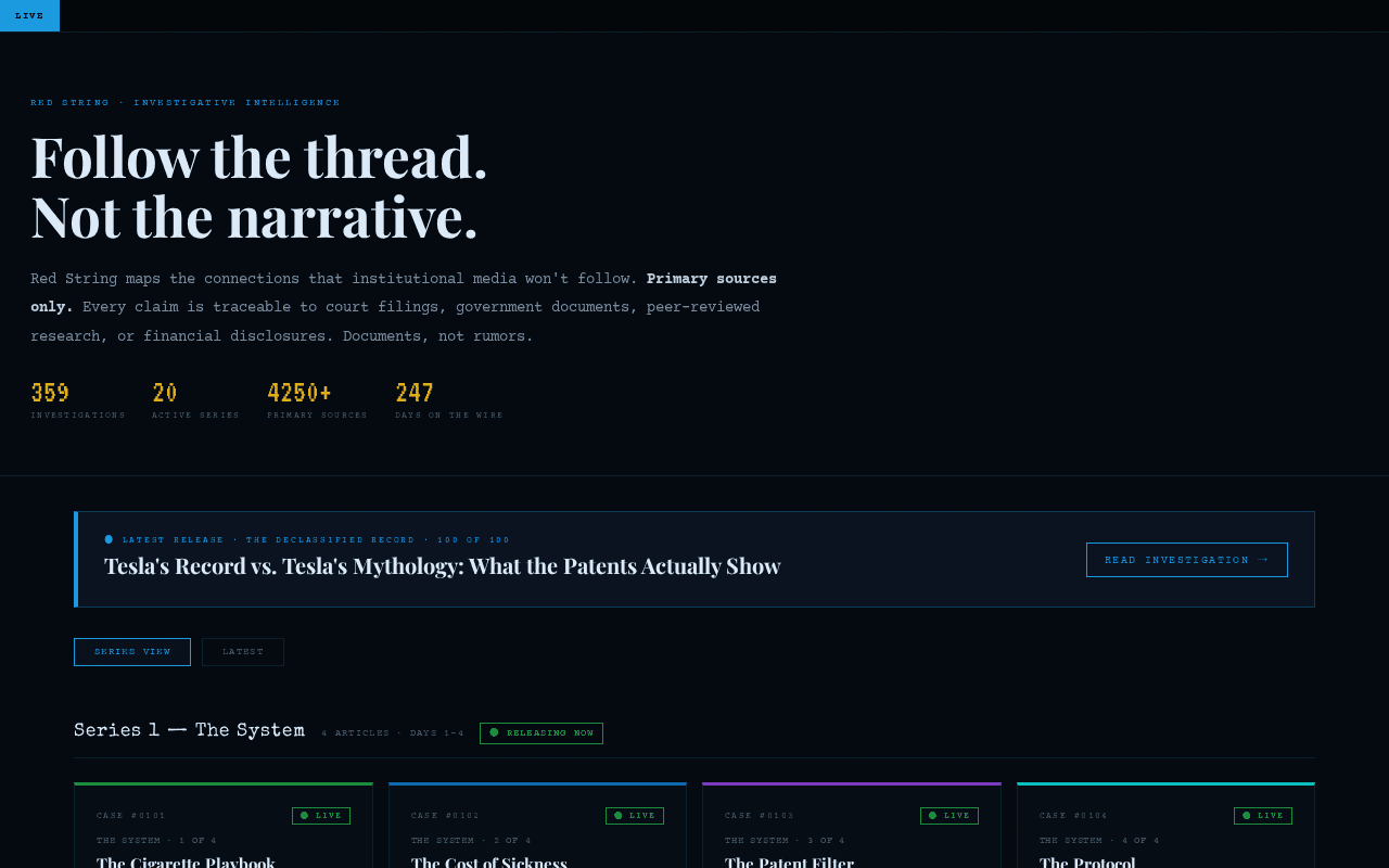 Screenshot of red-string.ai