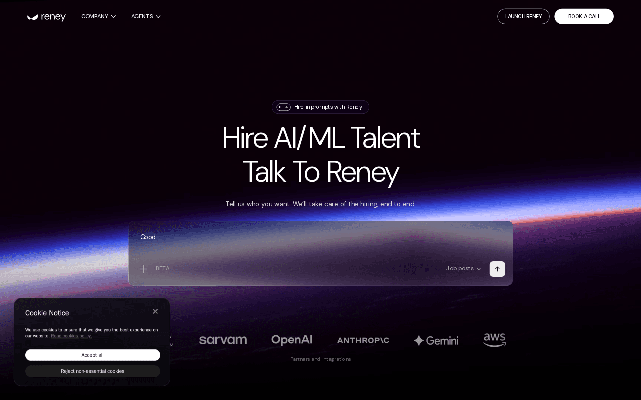 Screenshot of reney.ai