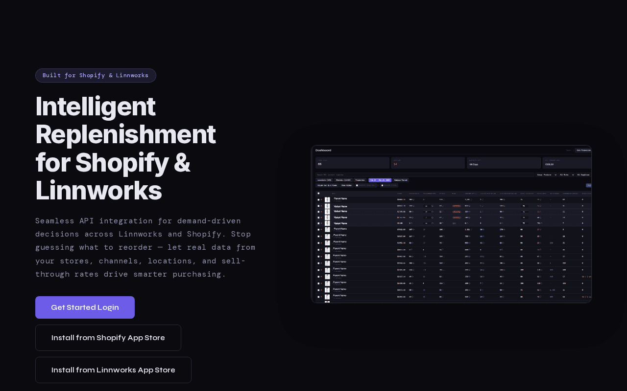 Screenshot of replenagise.ai