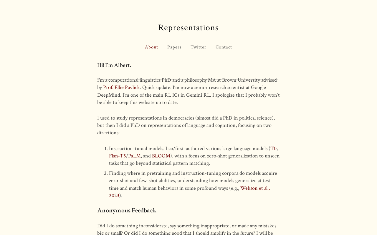 Screenshot of representation.ai