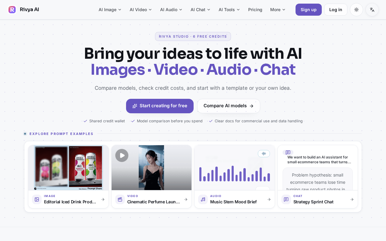 Screenshot of rivya.ai