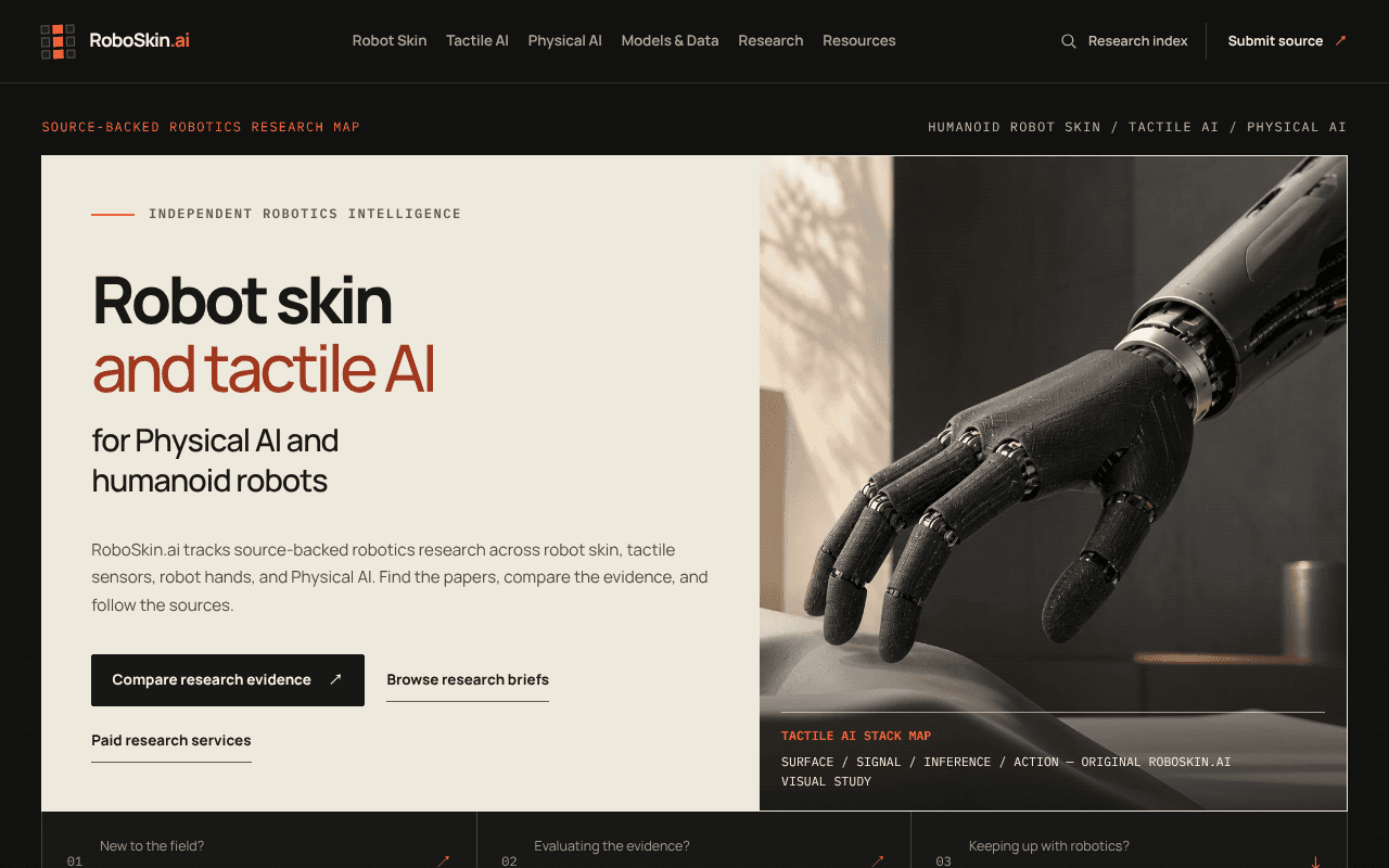 Screenshot of roboskin.ai