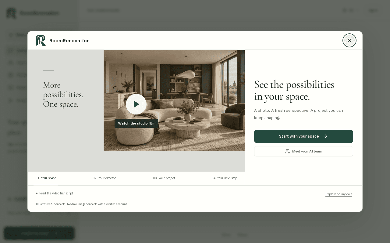 Screenshot of roomrenovation.ai