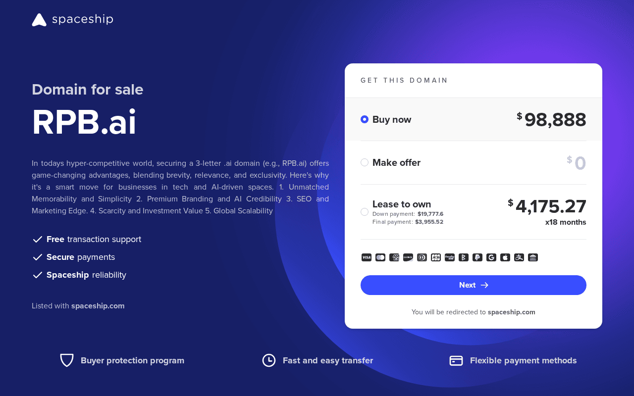Screenshot of rpb.ai