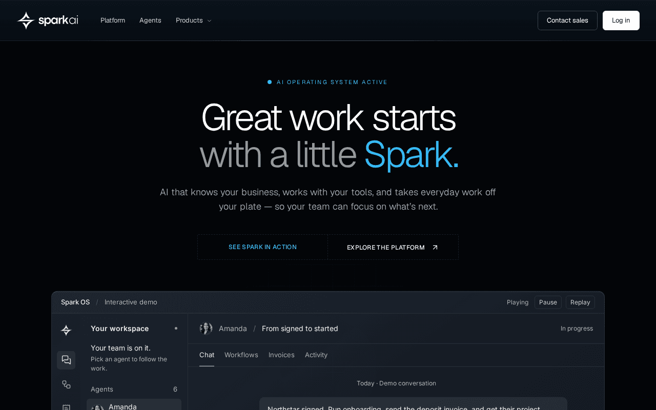 Screenshot of runspark.ai