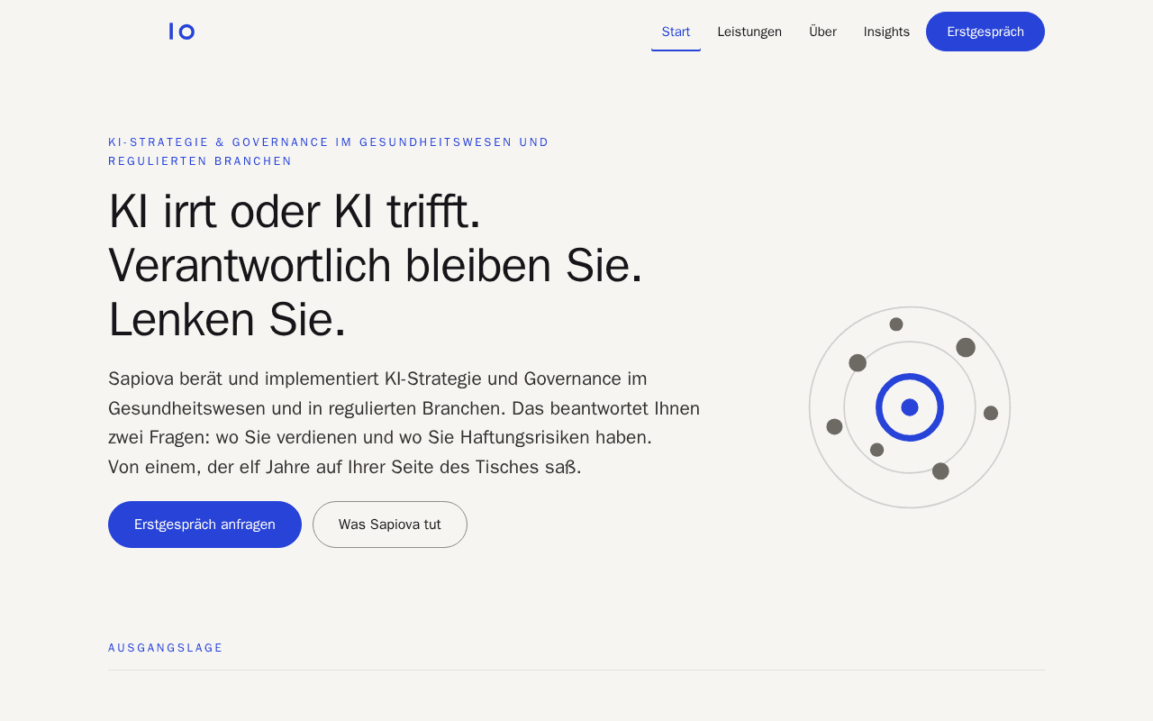 Screenshot of sapiova.ai