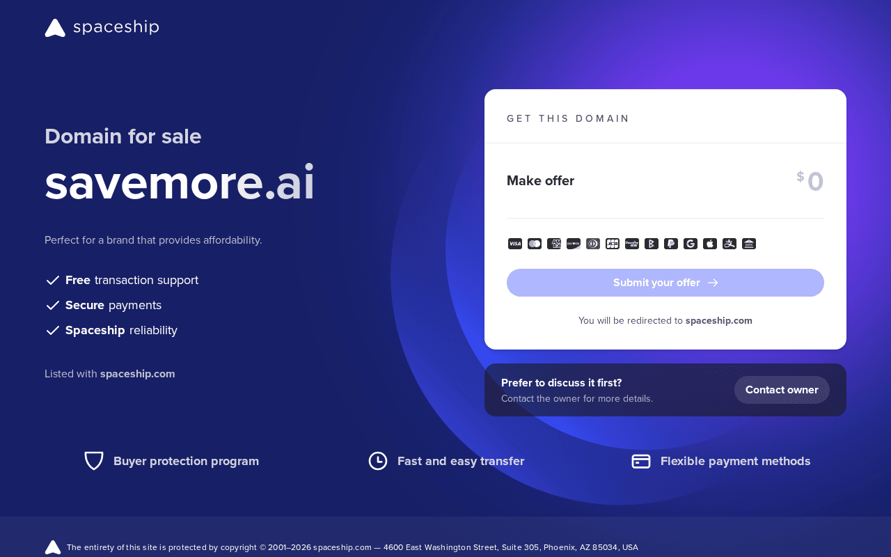Screenshot of savemore.ai