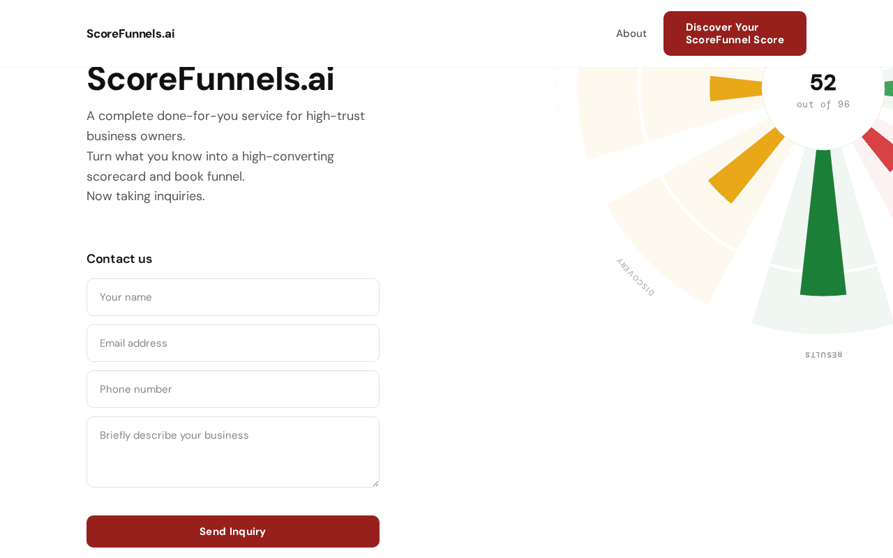 Screenshot of scorefunnels.ai