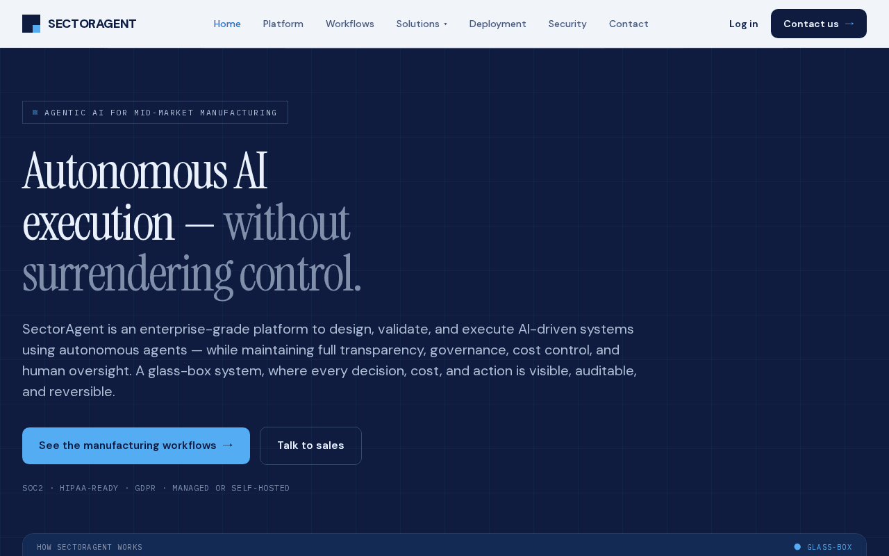 Screenshot of sectoragent.ai