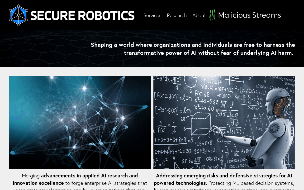 Screenshot of securerobotics.ai