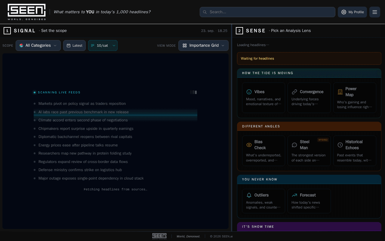 Screenshot of seen.ai