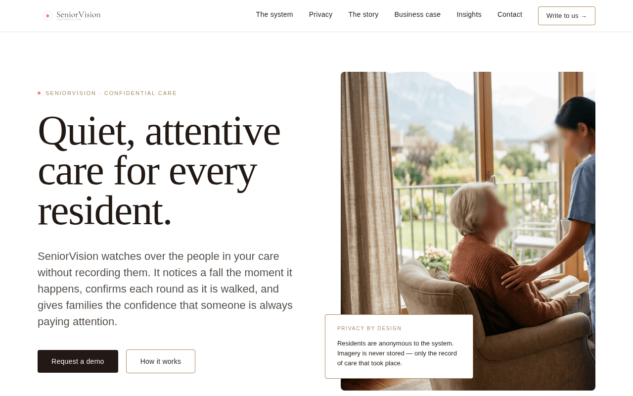 Screenshot of seniorvision.ai