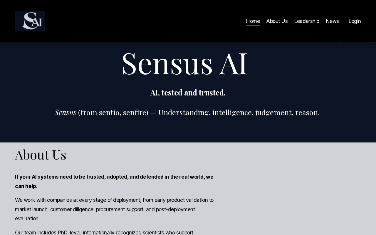 Screenshot of sensus.ai