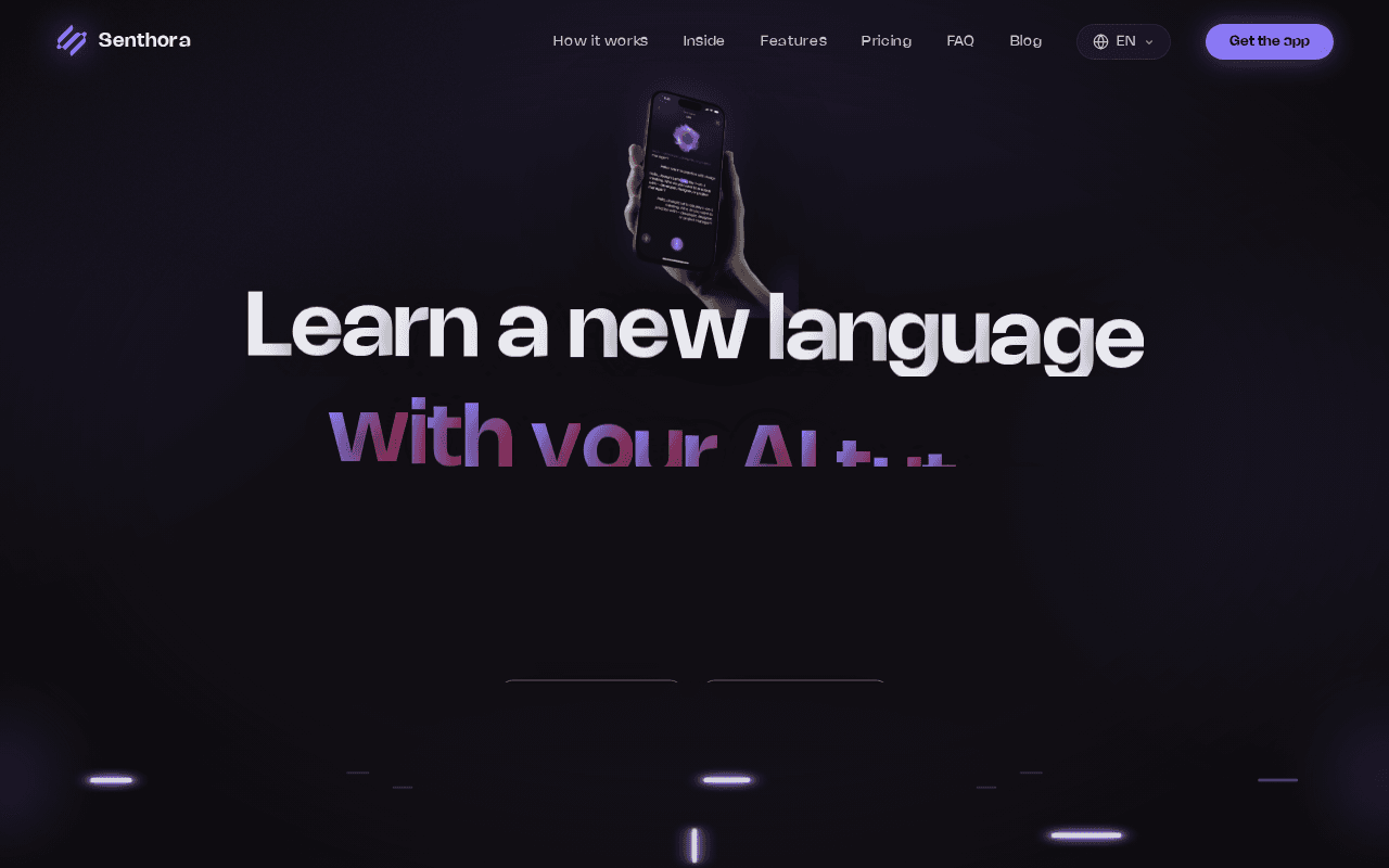 Screenshot of senthora.ai