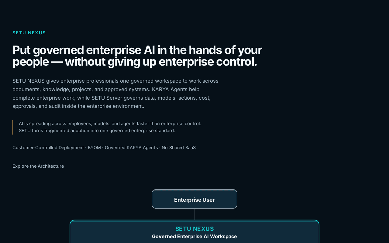 Screenshot of setunexus.ai