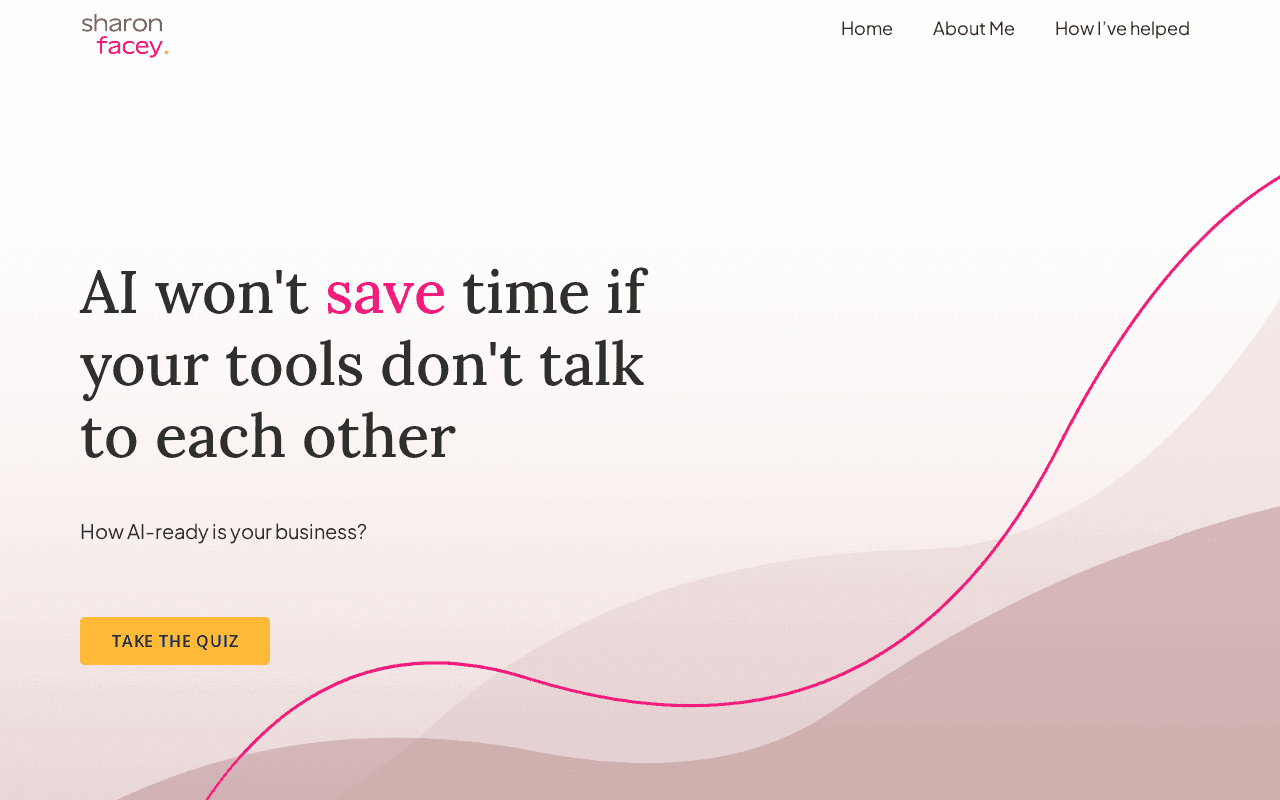Screenshot of sharonfacey.ai