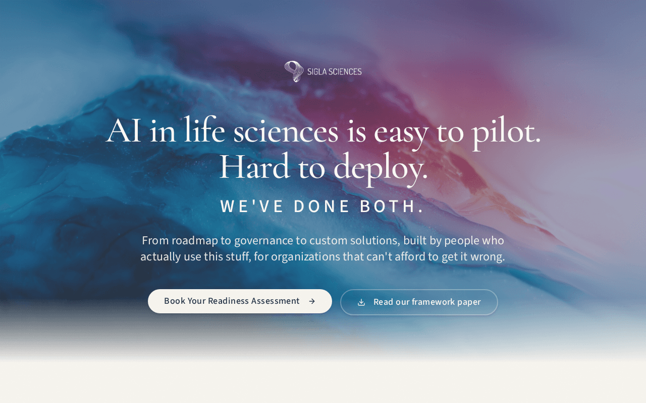 Screenshot of siglasciences.ai