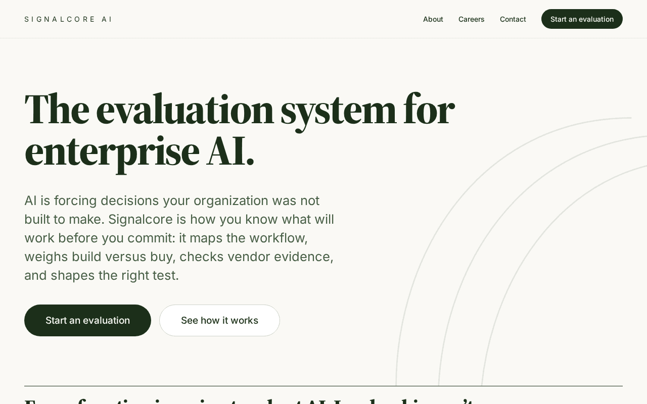 Screenshot of signal-core.ai