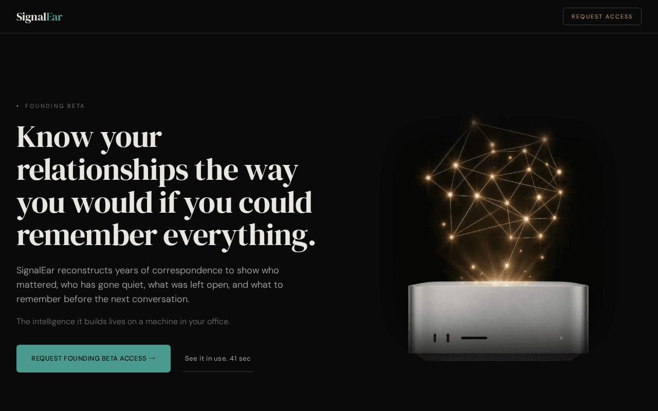 Screenshot of signalear.ai