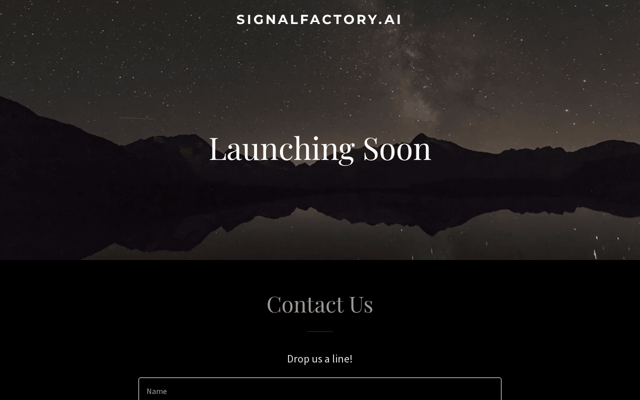 Screenshot of signalfactory.ai