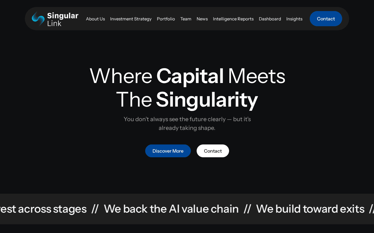 Screenshot of singularlink.ai
