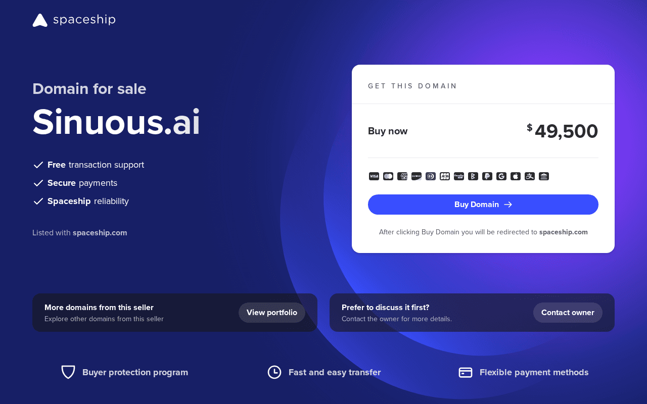 Screenshot of sinuous.ai