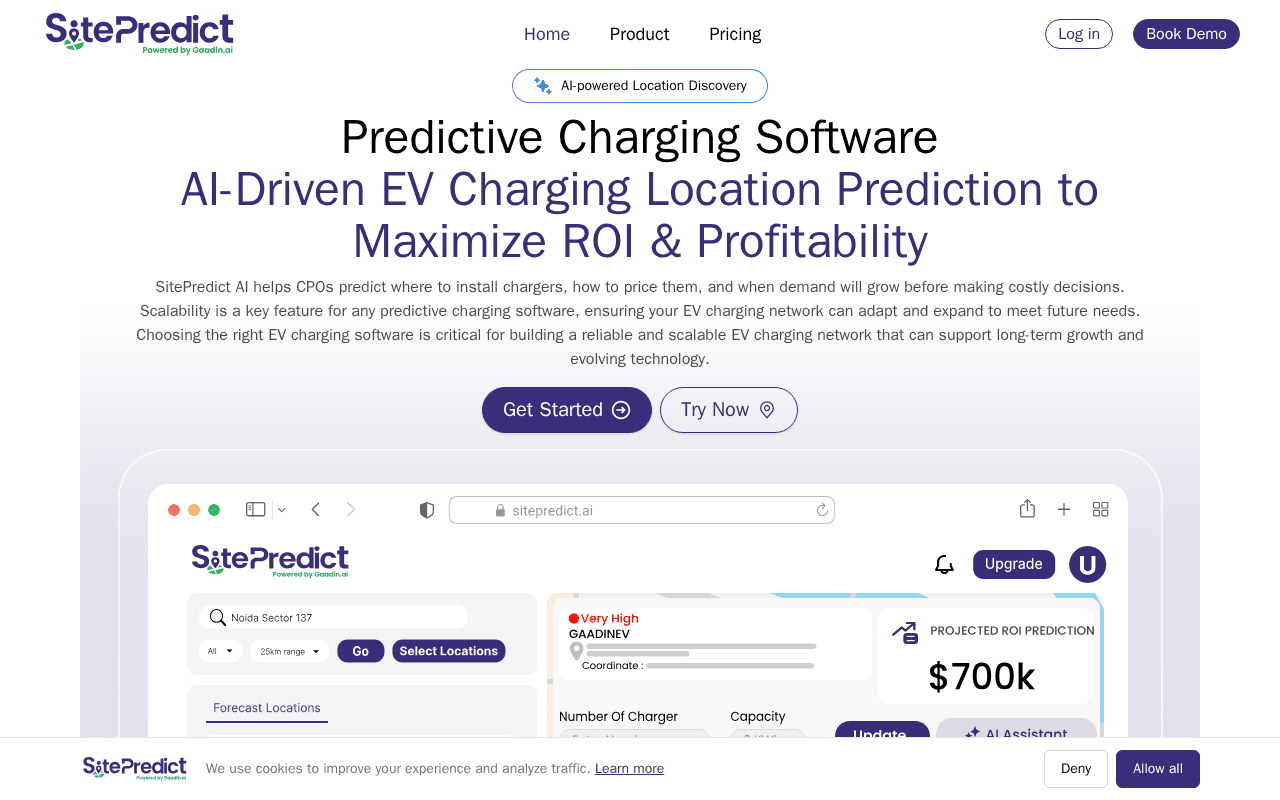 Screenshot of sitepredict.ai
