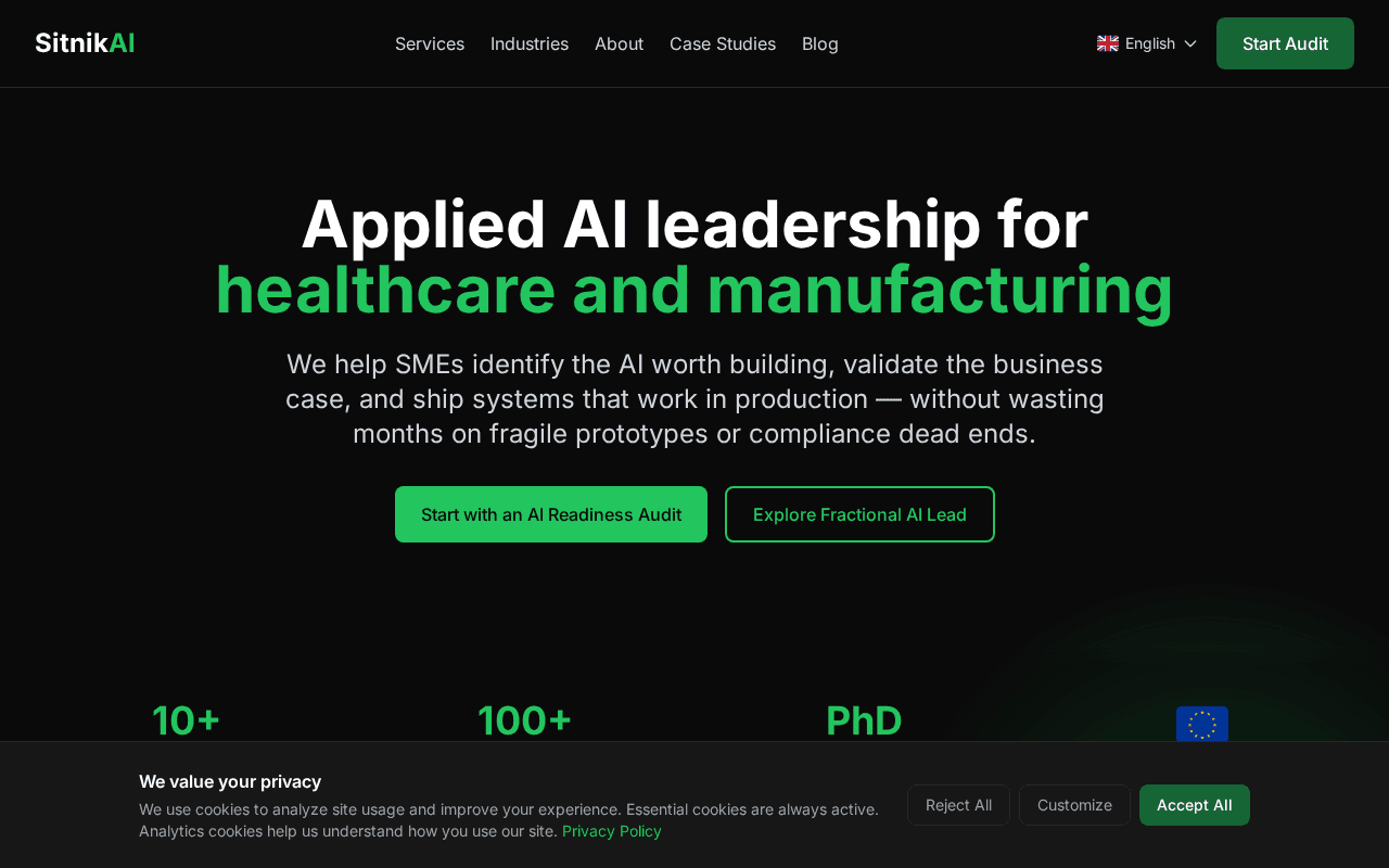 Screenshot of sitnik.ai