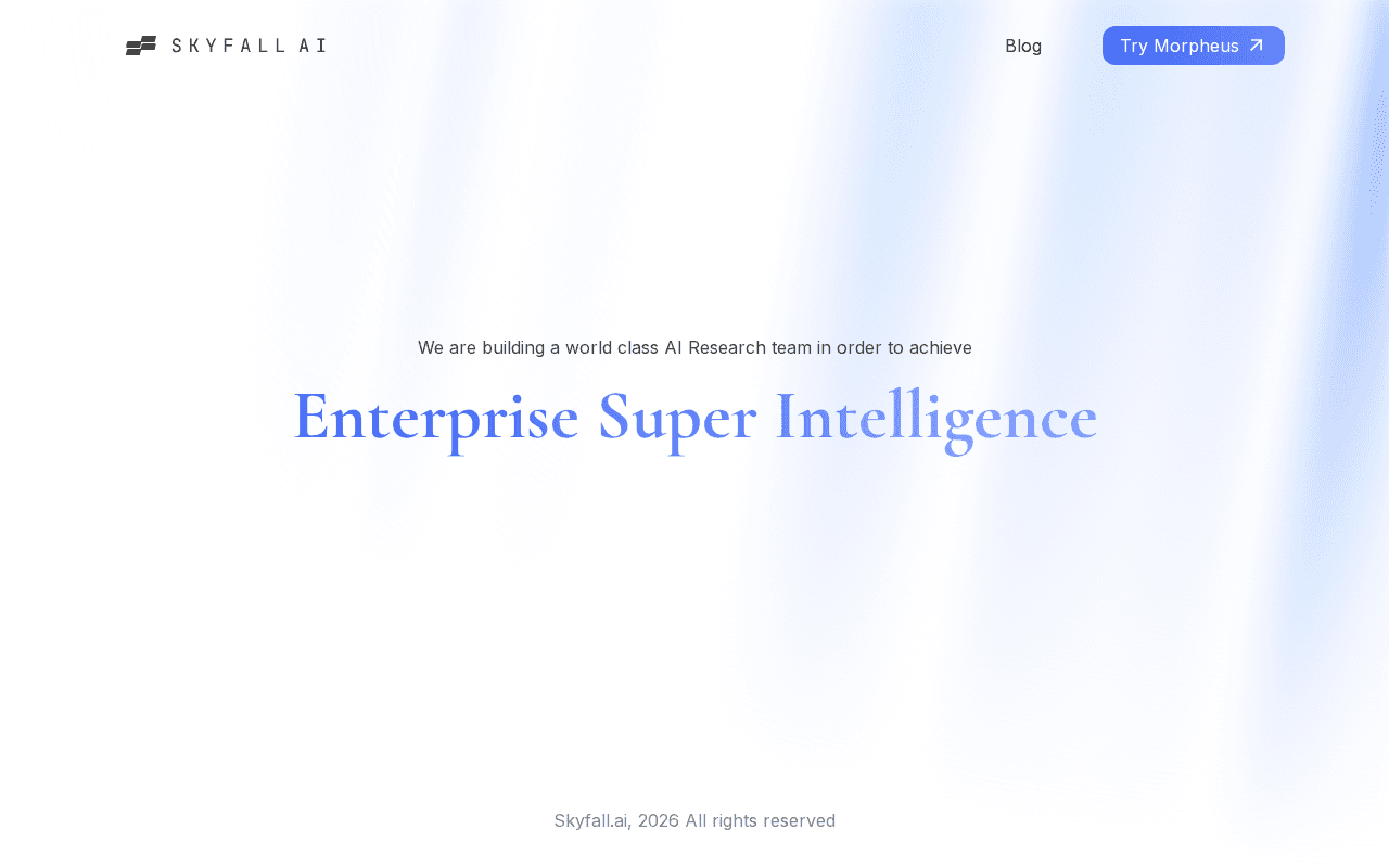 Screenshot of skyfall.ai